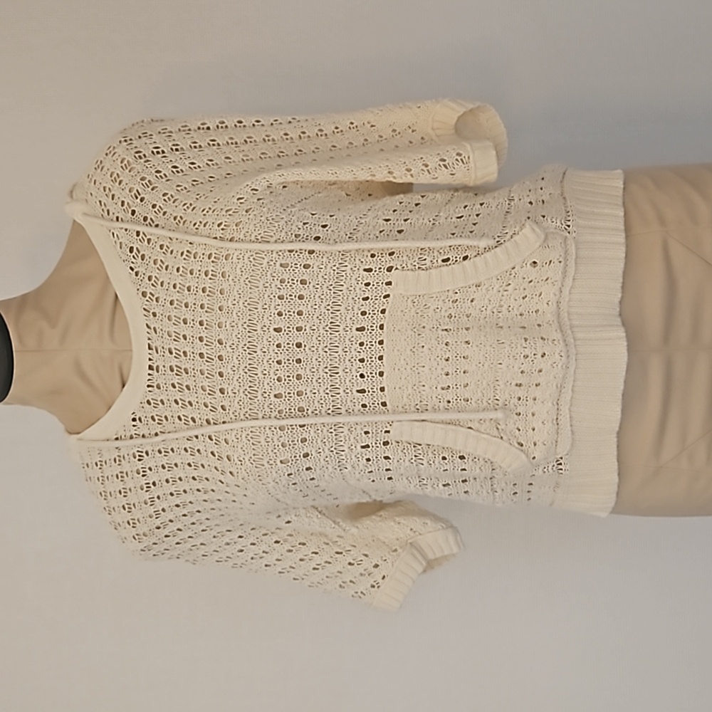 Knit cover up hoodie